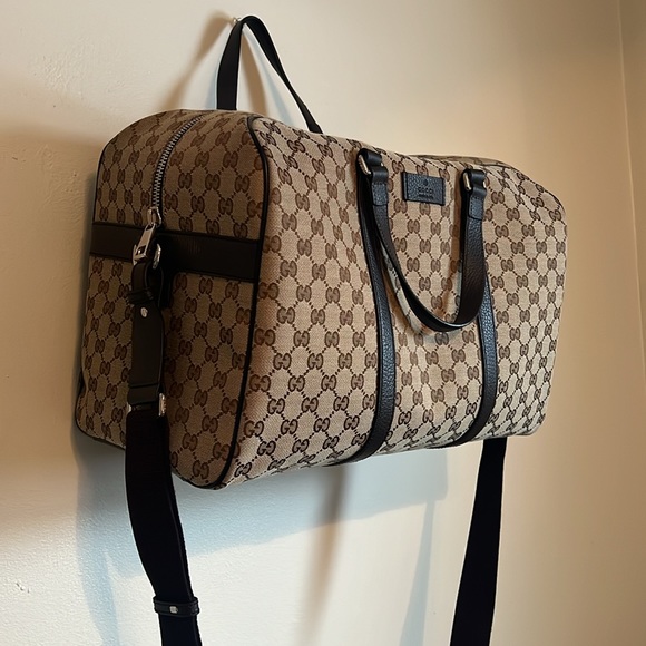 Unisex Gucci Luggage GG Guccissiama Monogram Canvas Carry On Duffle Travel Bag - Picture 4 of 16